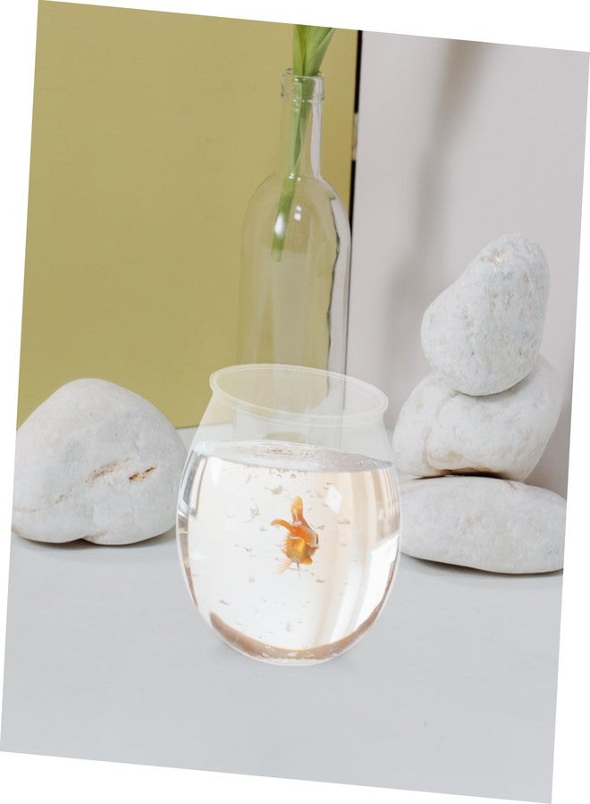 ROMISBABA 4Pcs Transparent Plastic Fish Bowl Fish Tank for Goldfish Easy to Clean Durable Design for Home Decor and Aquatic Breeding Mini Desktop Aquarium - Image 3